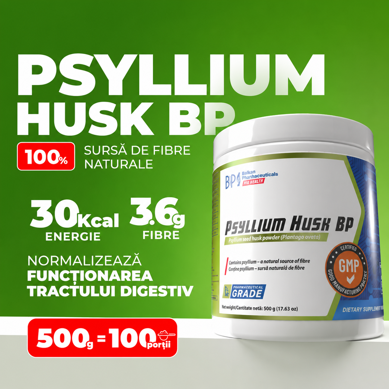 Psyllium Whole Husk 500 g BP